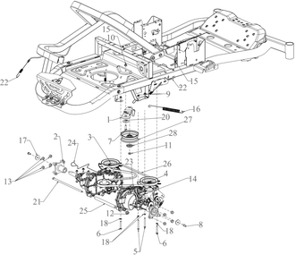 Drive 2 Diagram and Parts List for ZT1-46KH (17RREACN010)(2021) Cub Cadet Lawn Tractor